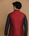 alt message - Manyavar Men Exquisite Maroon Jacket image number 2